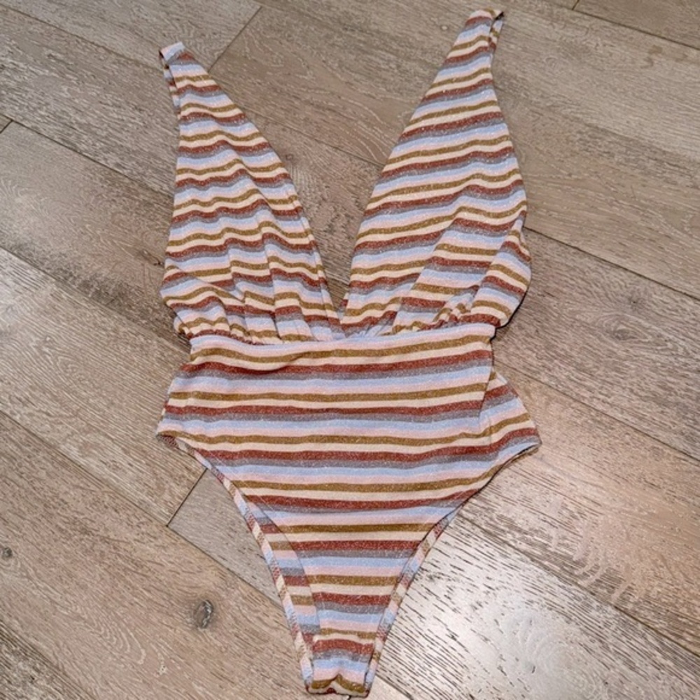 NEW* Subdued Lurex Metallic Multicolored Bodysuit